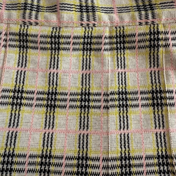 Free People Y2K Pleated Mini Skirt Retro Coquette Plaid Micro Preppy Sz 4 - Picture 2 of 15